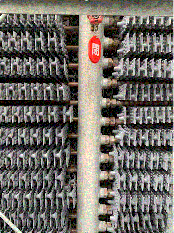 冷却塔の銅管コイル・スケール無し